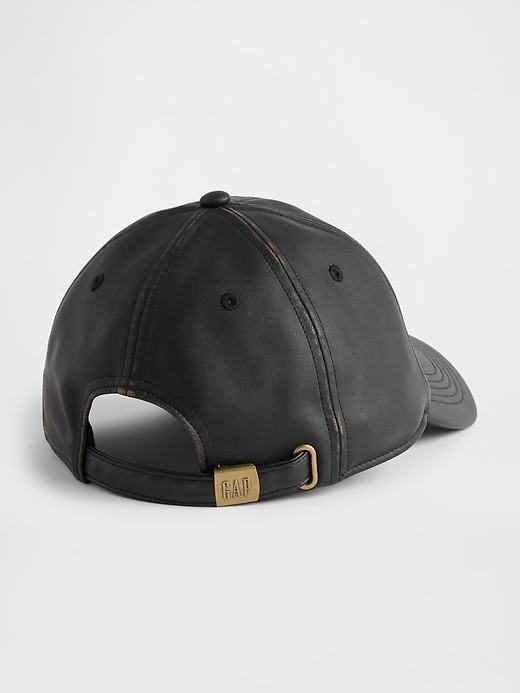 Image number 2 showing, Vegan Leather Baseball Hat