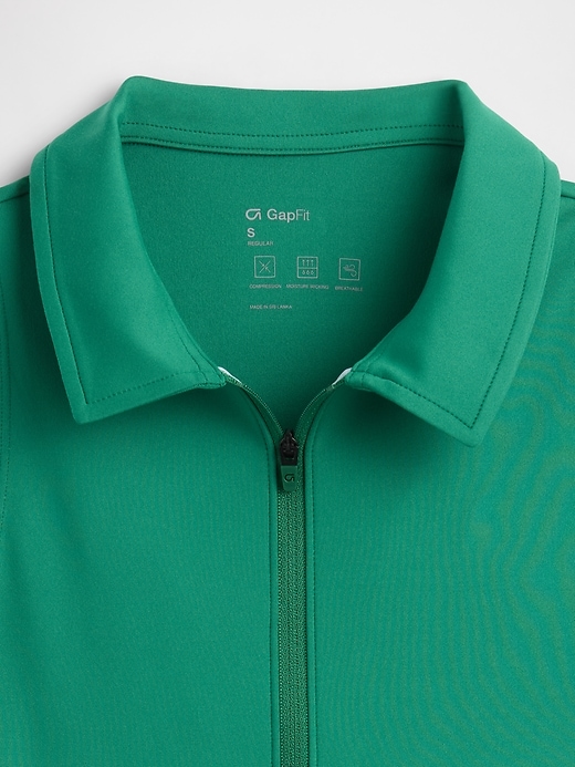 Image number 3 showing, GapFit Power Zip Polo Dress