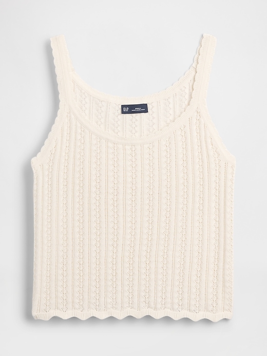 Image number 3 showing, 100% Cotton Pointelle Tank Top