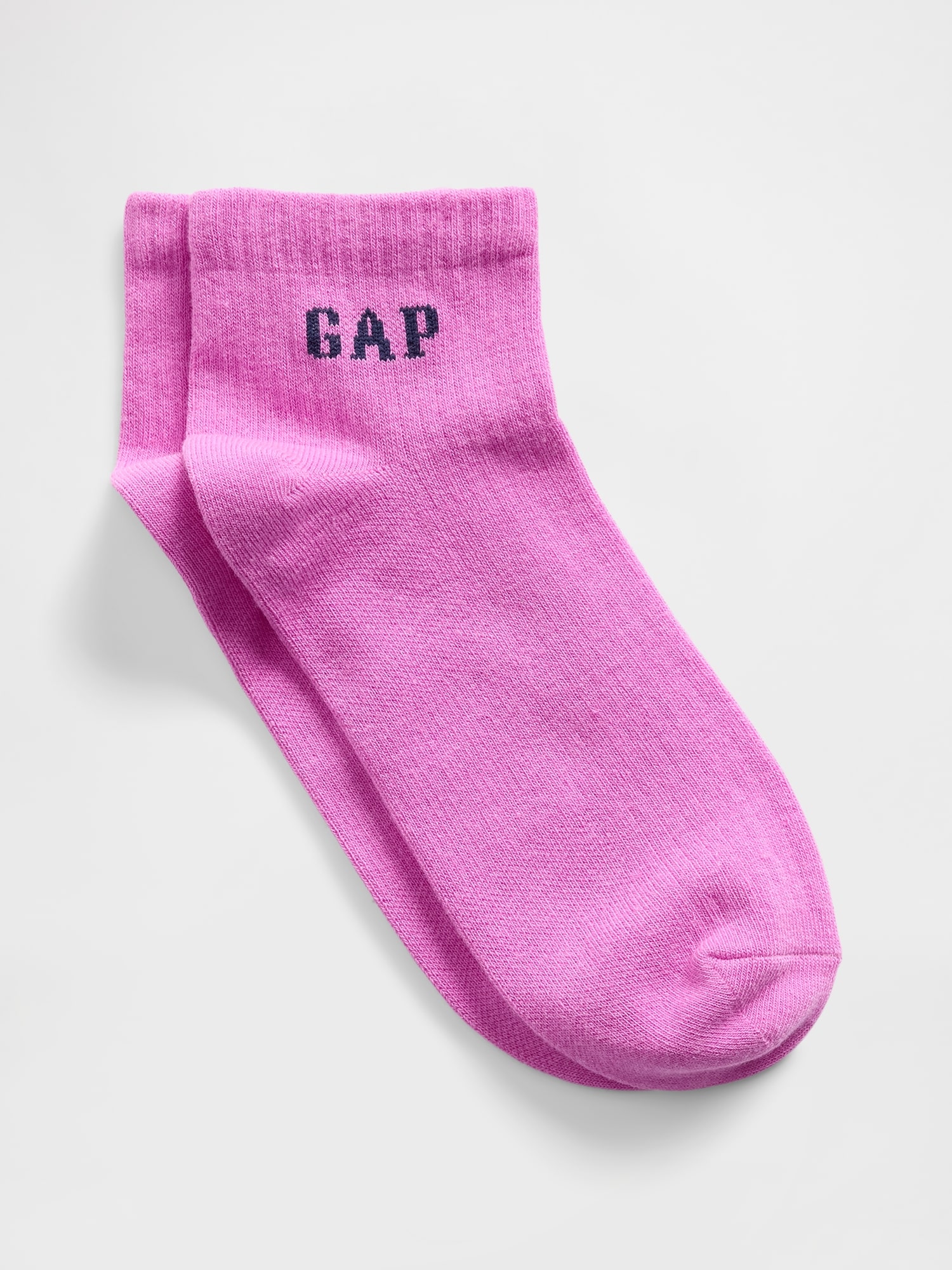 Gap Logo Quarter Crew Socks - Purple