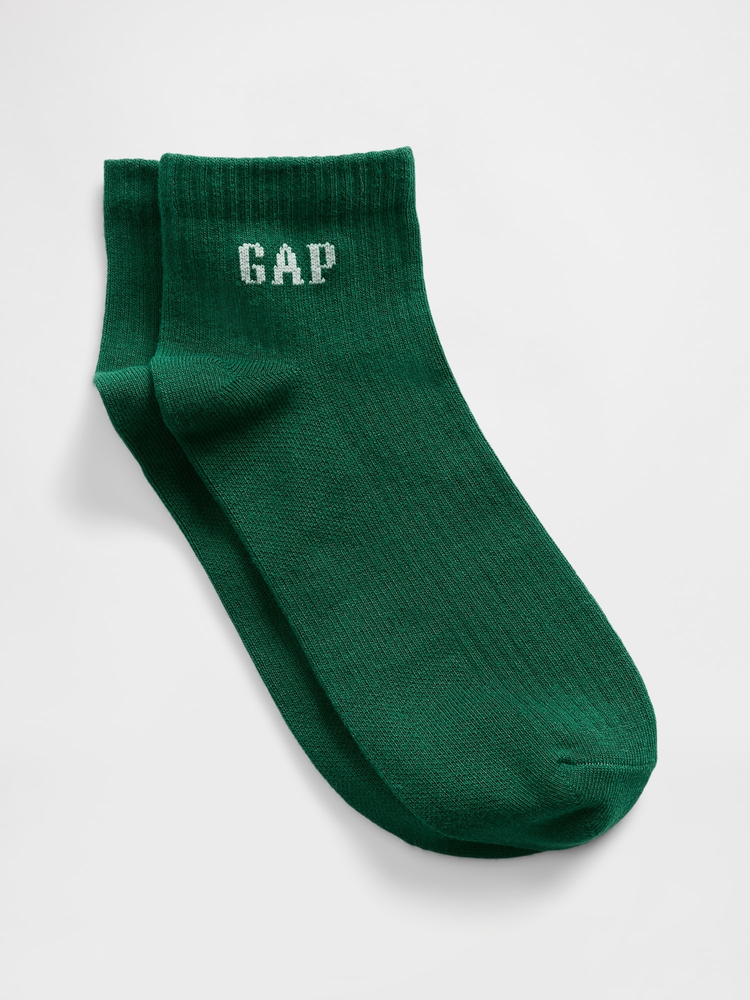 Gap Logo Quarter Crew Socks - Green