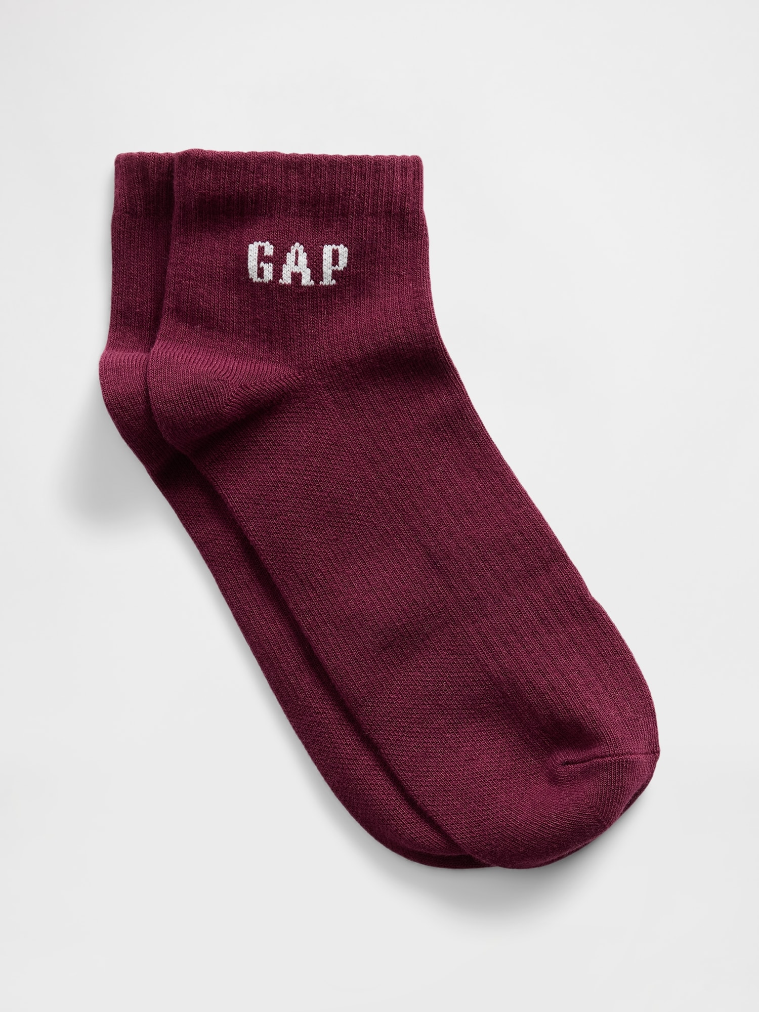 Gap Logo Quarter Crew Socks - Red