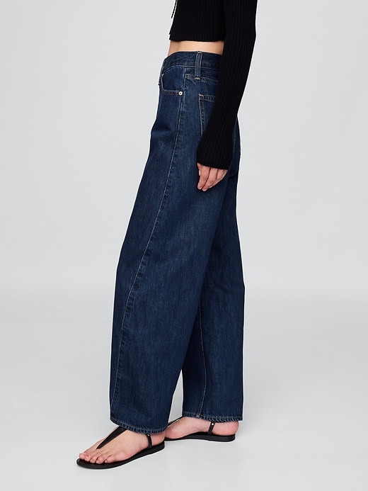 Image number 3 showing, High Rise Barrel Jeans