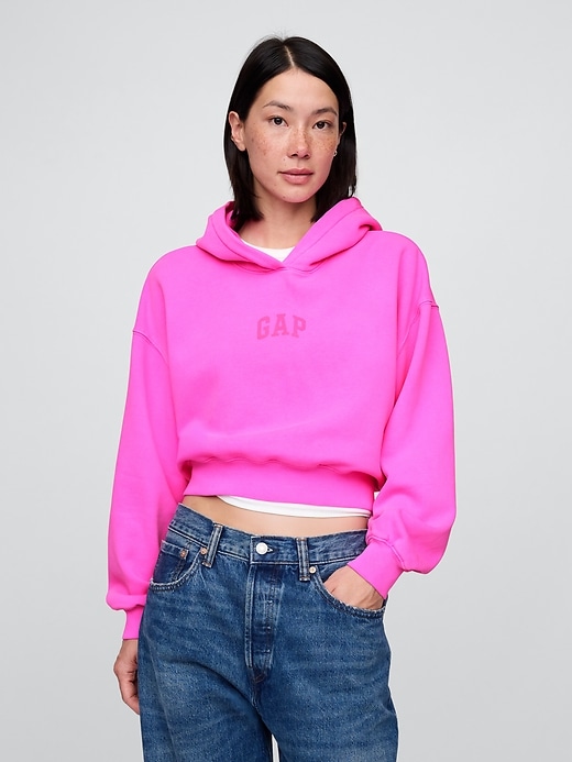 Image number 1 showing, VintageSoft Arch Logo Cropped Hoodie