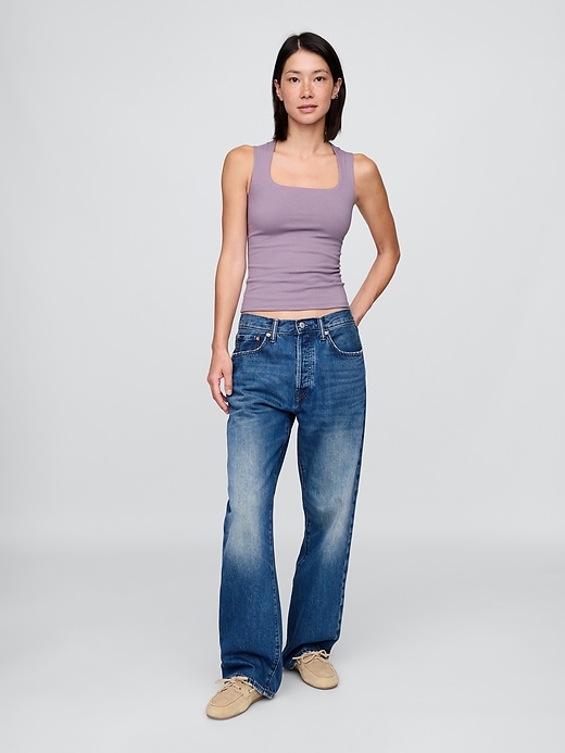 Image number 2 showing, CloseKnit Jersey Square-Neck Top