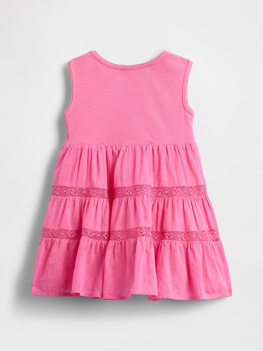 Image number 2 showing, Baby & Toddler Lace-Trim Mixed Media Dress