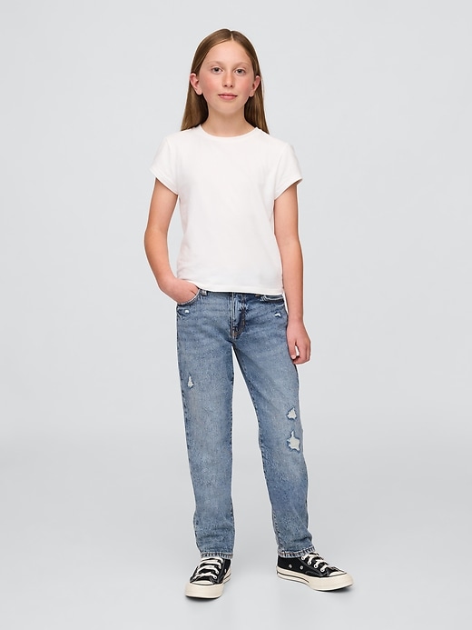 Image number 1 showing, Kids Mid Rise Girlfriend Jeans