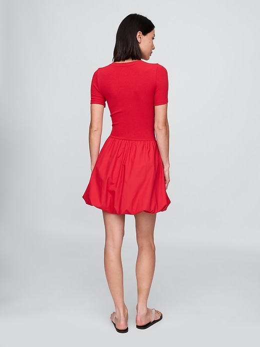 Image number 2 showing, Modern Mixed Media Bubble Mini Dress
