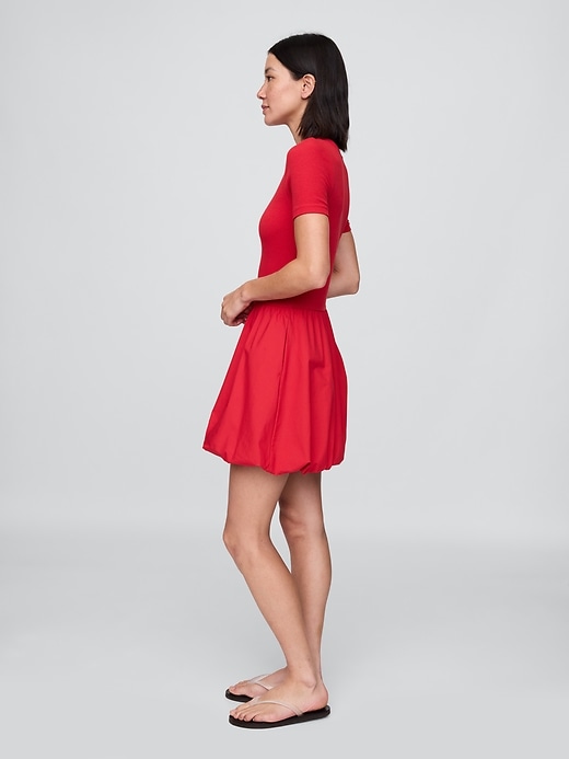 Image number 3 showing, Modern Mixed Media Bubble Mini Dress