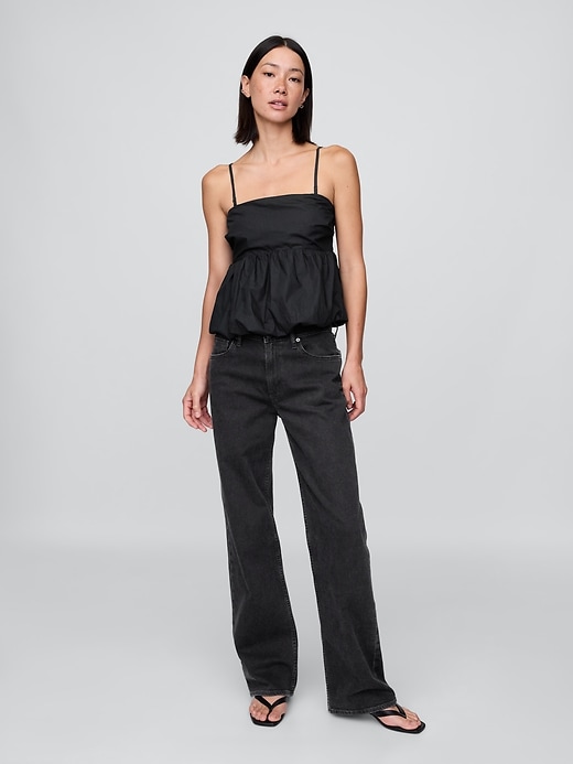 Image number 2 showing, Poplin Bubble Crop Top
