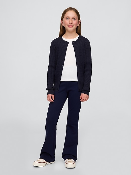 Image number 1 showing, Kids Uniform Ponte Easy Flare Pants