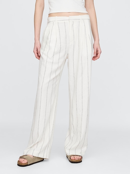 Image number 2 showing, 365 High Rise Linen-Blend Trousers