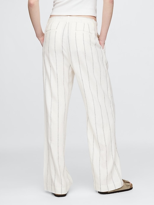Image number 4 showing, 365 High Rise Linen-Blend Trousers