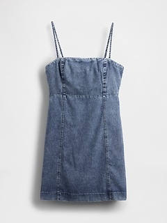 UltraSoft Denim Mini Dress - Blue - View 46