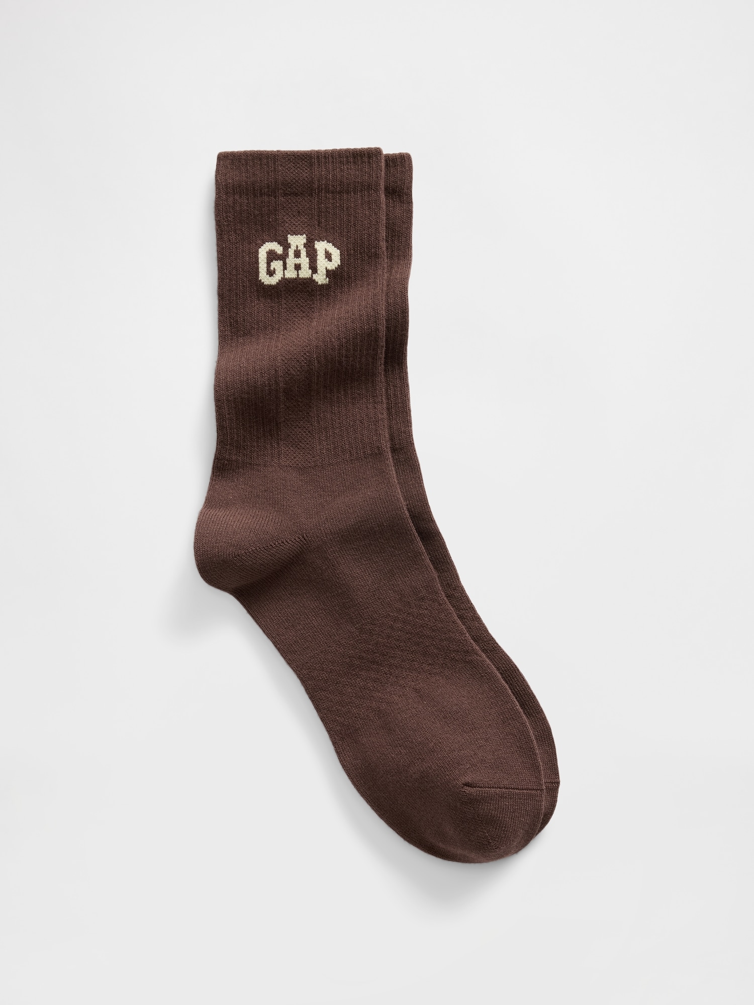 Gap Logo Athletic Crew Socks - Dark Brown