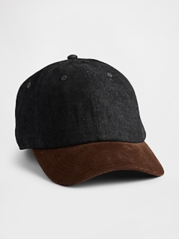 Cord & Denim Baseball Hat