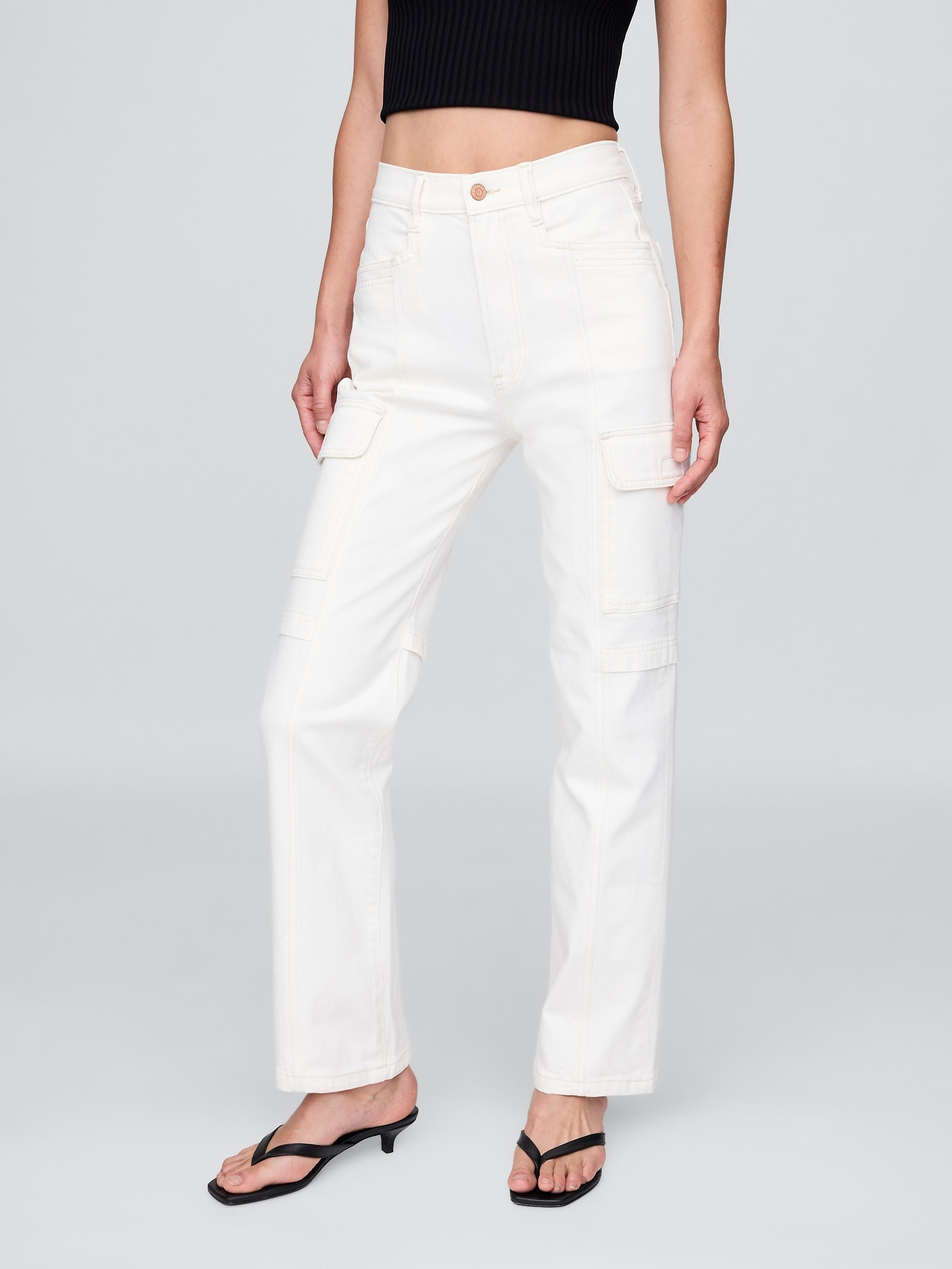 Женские джинсы Gap Mid Rise '90s Loose Cargo Jeans — фото 2