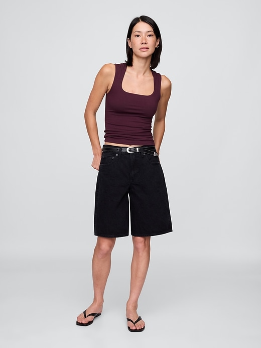 Image number 2 showing, CloseKnit Jersey Square-Neck Top
