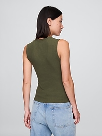 Sheer Modern Rib Tank Top