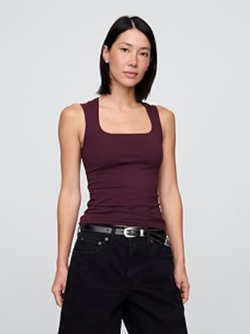 CloseKnit Jersey Square-Neck Top