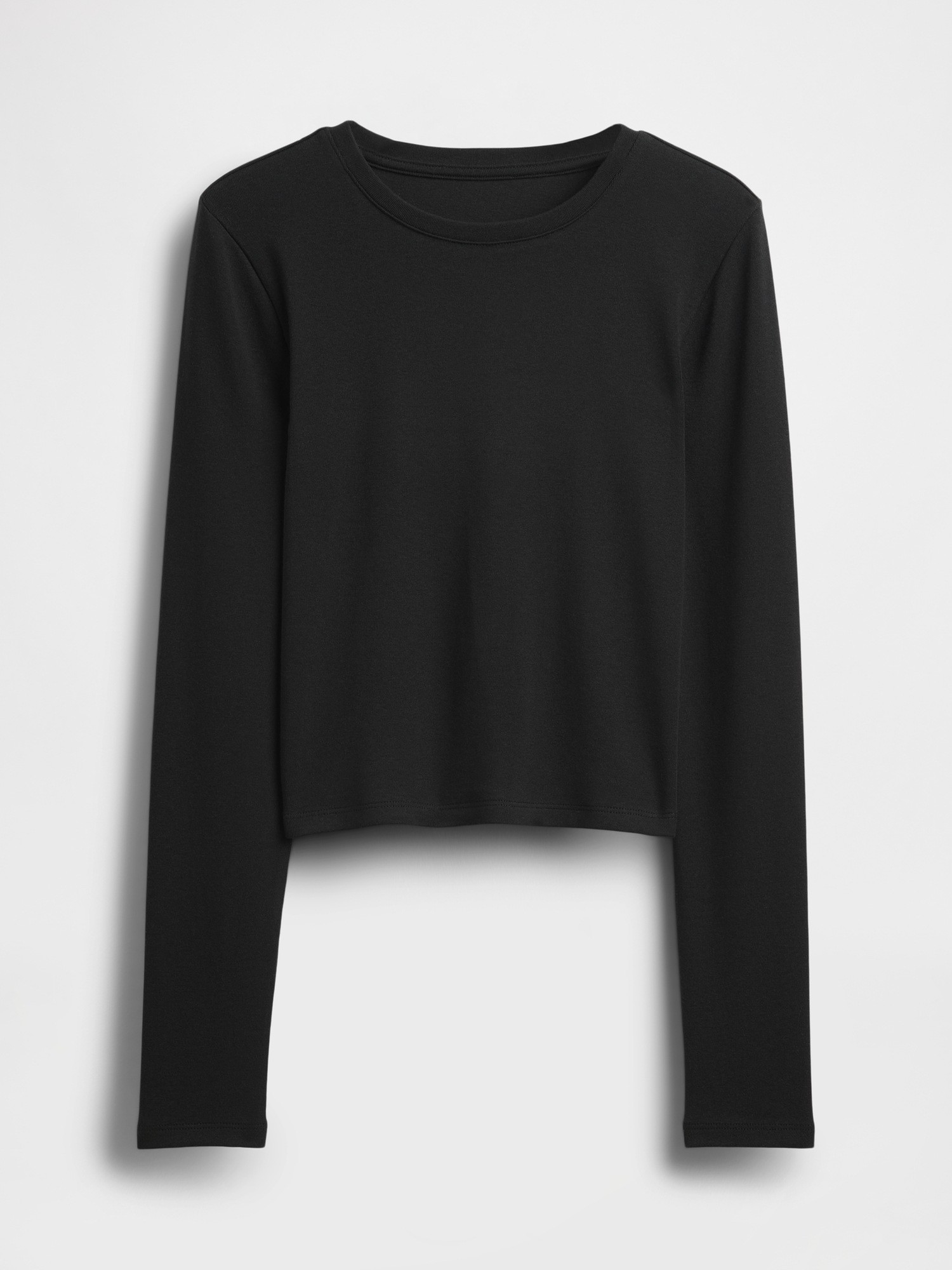 Женская футболка Gap Modern Crop T-Shirt, цвет: Чёрный — фото 4