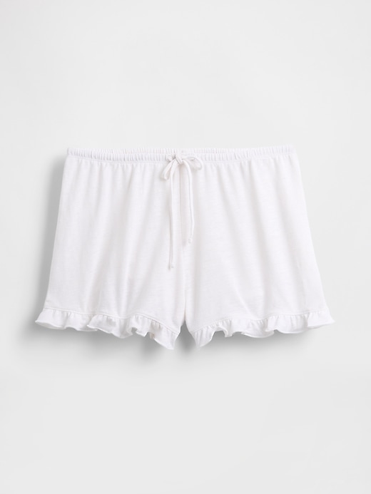 Image number 4 showing, Linen-Blend Ruffle PJ Shorts