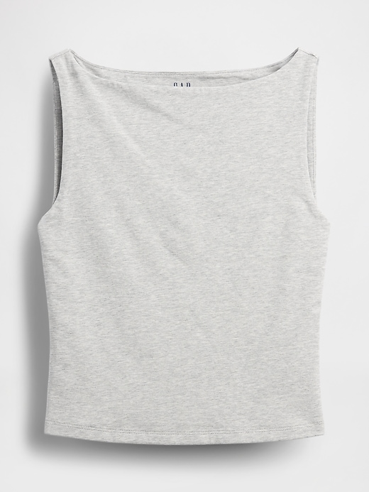 Image number 5 showing, CloseKnit Jersey Boatneck Crop Tank Top
