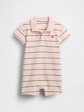 Baby Pique Polo Shorty One-Piece