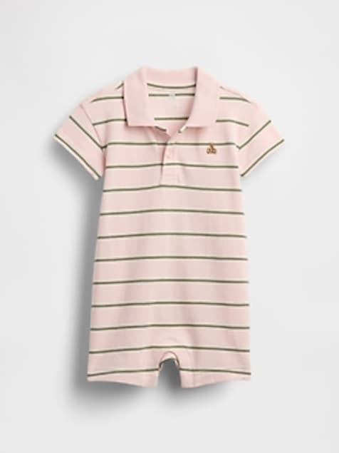 Baby Pique Polo Shorty One-Piece