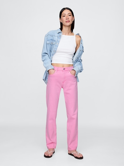 Image number 1 showing, High Rise '90s Straight Jeans