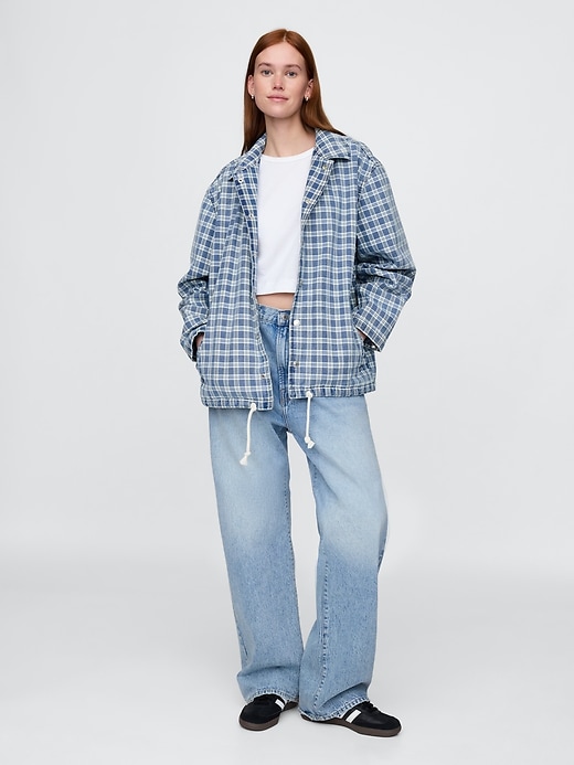 Image number 6 showing, Denim Check Coaches Jacket