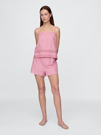 Lace-Trim PJ Cami Set