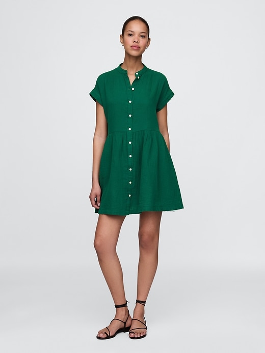 Image number 1 showing, Cotton Gauze Mini Shirtdress
