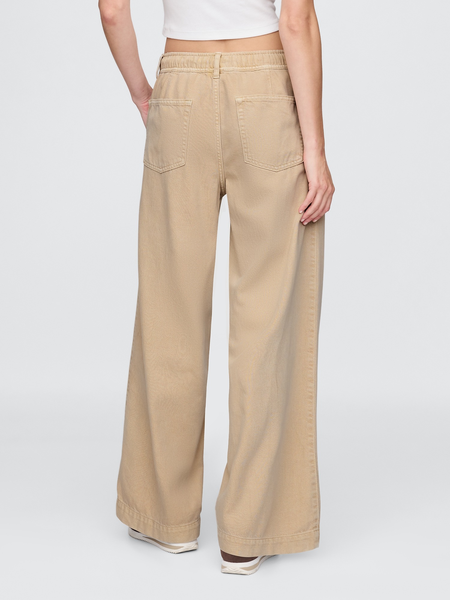 Женские джинсы Gap Mid Rise UltraSoft Pleated Easy Baggy Jeans — фото 4