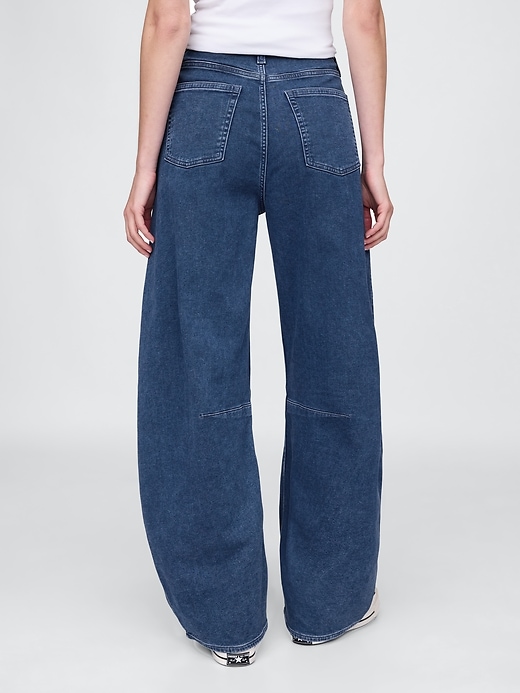 Image number 4 showing, High Rise Knit Horseshoe Jeans