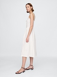 Eyelet Scoop Neck Dress