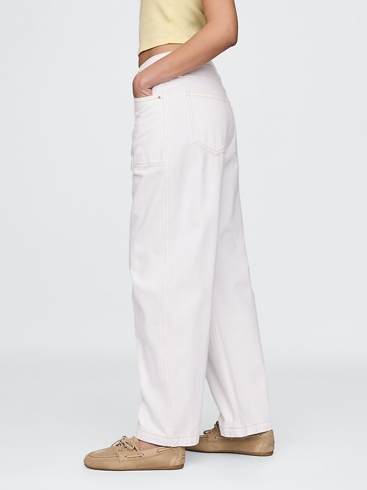 Image number 3 showing, Curvy High Rise Barrel Jeans