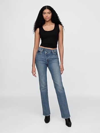 High Rise Crossover '90s Straight Jeans