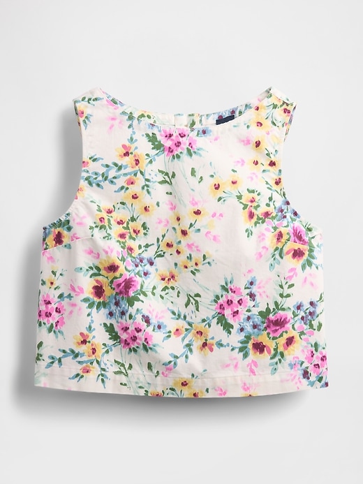 Image number 4 showing, Denim Floral Crop Shell Tank Top