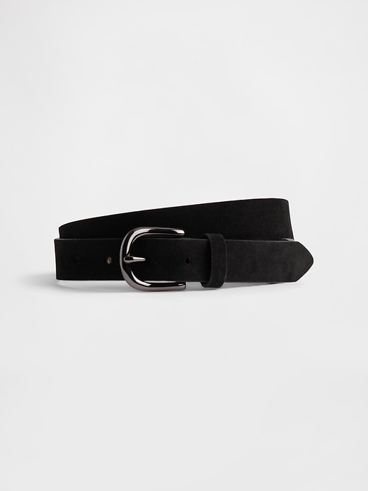 1 of 8 showing, with the color True black of product Suede Belt