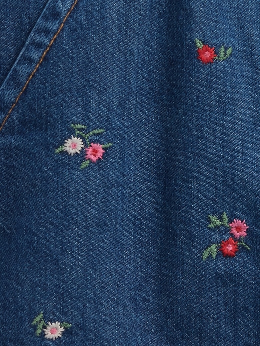 Image number 4 showing, Baby & Toddler Denim Ruffle Skirtall