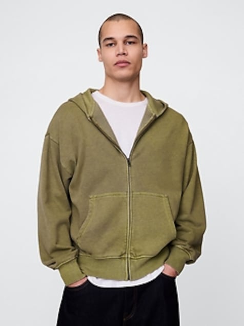 Heavyweight French Terry Oversized Zip Hoodie