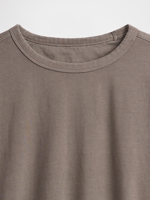 Image number 4 showing, Organic Cotton VintageSoft Heavyweight Crop T-Shirt