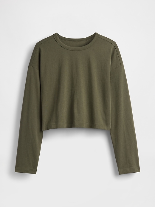 Image number 5 showing, Organic Cotton VintageSoft Heavyweight Crop T-Shirt