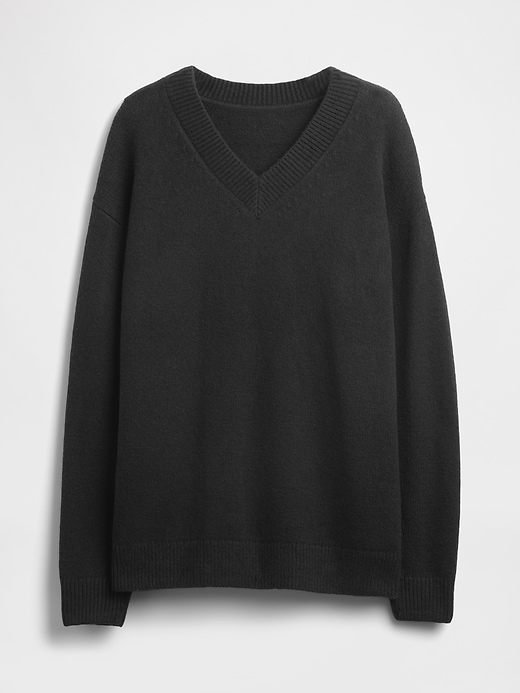 Image number 5 showing, CashSoft Oversized V-Neck Sweater