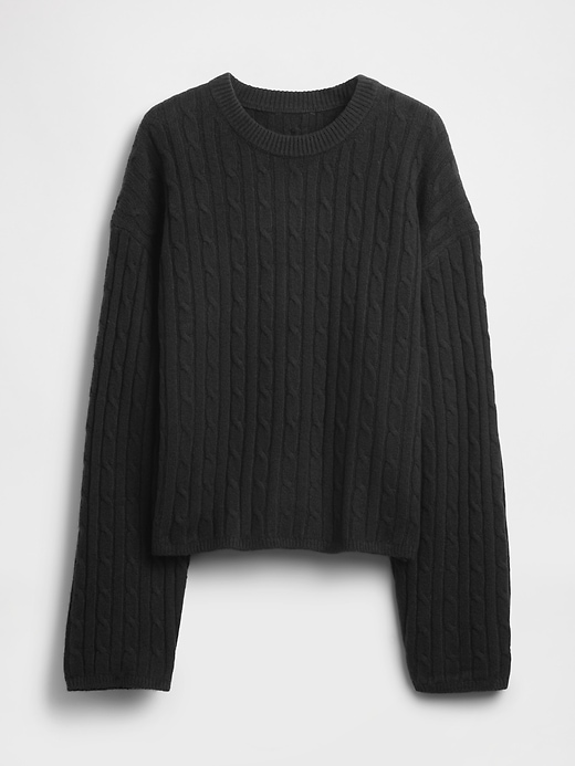 Image number 5 showing, CashSoft Oversized Cable-Knit Sweater