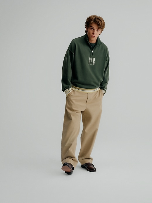 Image number 7 showing, Gap × Malbon Heavyweight Logo Quarter-Zip Pullover