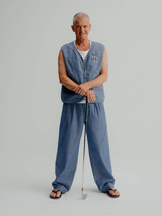 Image number 8 showing, Gap × Malbon Herringbone Pleated Baggy Pants