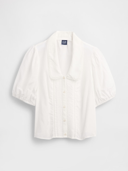 Image number 5 showing, Puff-Sleeve Collared Top