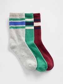 View large product image 1 of 1. Kids Varsity Slouchy Crew Socks (3-Pack)